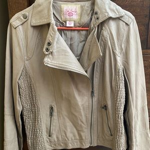Faux Tan leather jacket